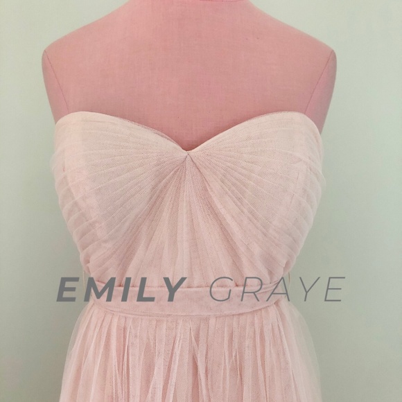 BHLDN Jenny Yoo Annabelle Tulle Gown in Pink Size 6 EUC - Picture 2 of 6